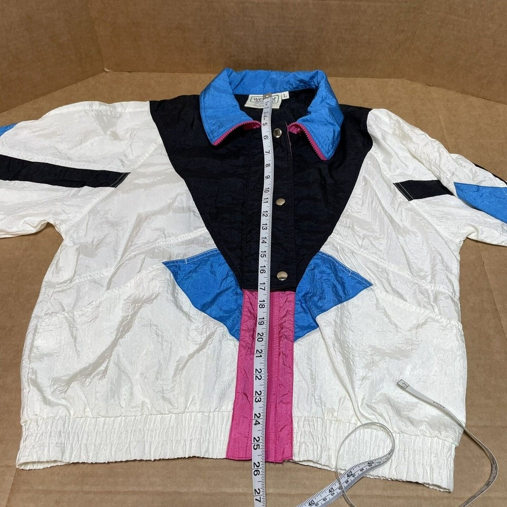 NWT Vintage Womens Windbreaker Jacket, Multicolored, Large, Westside Full Zip - Picture 9 of 10
